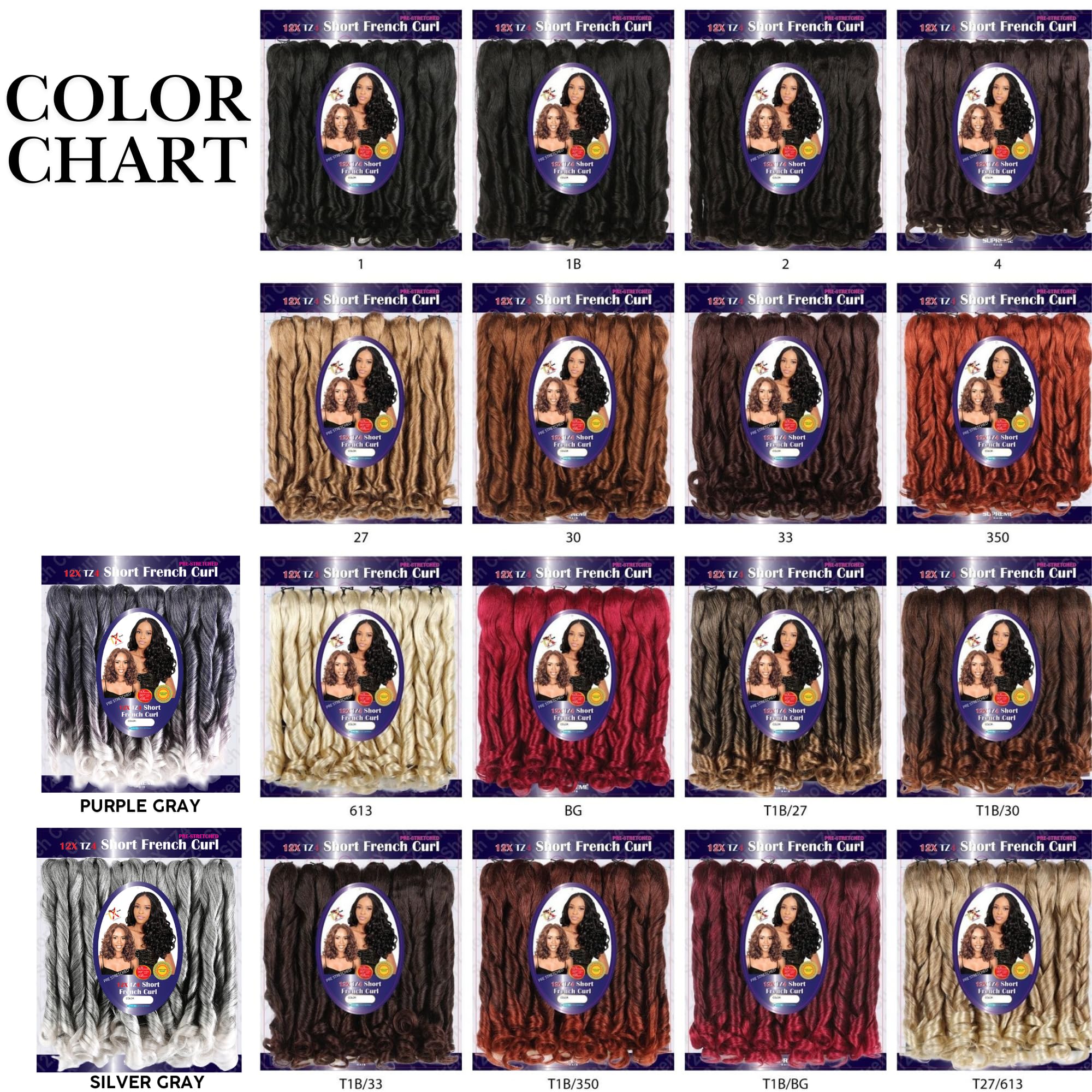 Amazon.com : African French Curly Braiding hair 12Pcs TZ #(4